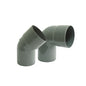 Codo Sanitario Gris 75mm x 87.5°